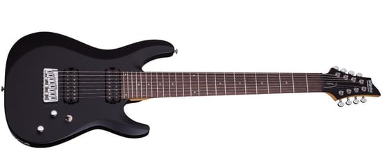 Schecter C-8 Deluxe, 8-String, Satin Black