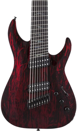 Schecter C-8 MS Silver Mountain, Blood Moon