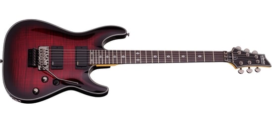 Schecter Damien Elite-6 FR Electric Guitar With Floyd Rose (Crimson Red Burst)