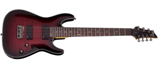 Schecter Damien Elite-7 7 String (Crimson Red Burst)