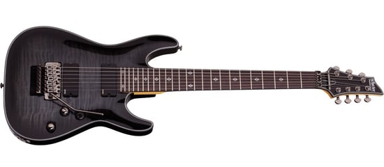 Schecter Damien Elite-7 FR 7 String With Floyd Rose (Trans Black Burst