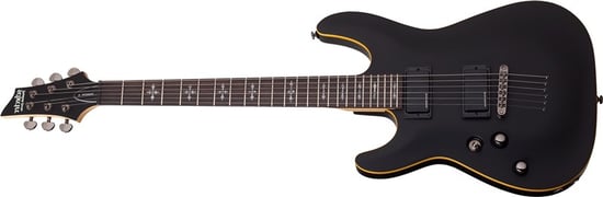 Schecter Demon-6, Aged Black Satin, Left Handed