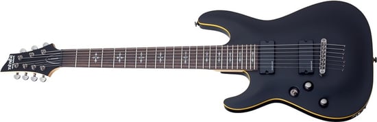 Schecter Demon-7, 7-String, Aged Black Satin, Left Handed