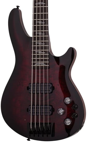 Schecter Omen Elite-5 Bass, Black Cherry Burst