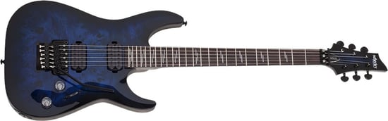 Schecter Omen Elite-6 FR, See-Thru Blue Burst