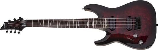 Schecter Omen Elite-7, Black Cherry Burst, Left Handed