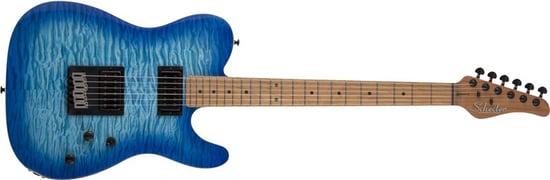 Schecter PT Pro, Maple, Trans Blue Burst