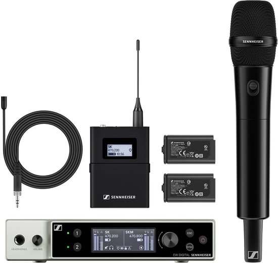 Sennheiser EW-DX MKE2-835-S SET Wireless Microphone Combo Set, Channel 38 