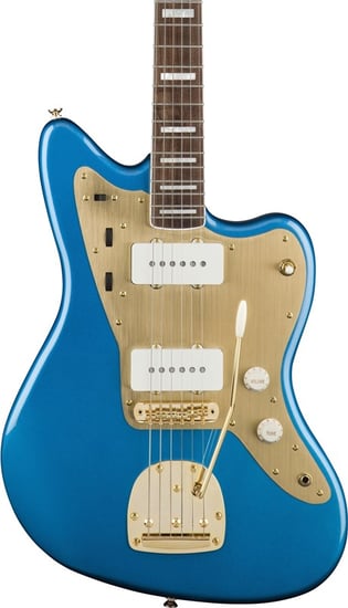 Squier 40th Anniversary Jazzmaster, Gold Edition, Lake Placid Blue