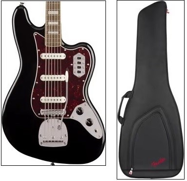 Squier Classic Vibe Bass VI, Black & Gig Bag Bundle