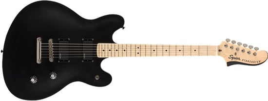 Squier Contemporary Active Starcaster, Maple, Flat Black