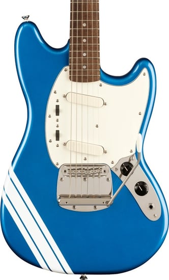 Squier FSR Classic Vibe '60s Mustang, Lake Placid Blue with White Stripes