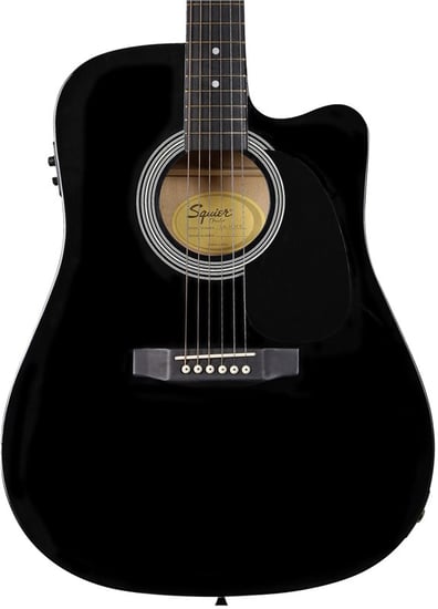 Squier SA-105CE Dreadnought Electro Acoustic, Black