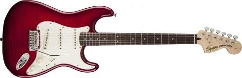 Squier Standard Stratocaster FMT (Crimson Red Transparent)