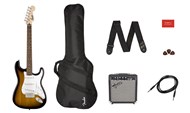 Squier Stratocaster Pack, Brown Sunburst