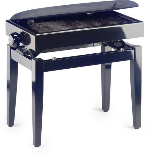 Stagg PB55 Adjustable Piano Bench with Storage (Black Highgloss)