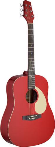 Stagg SA30D Dreadnought Acoustic Guitar (Red)