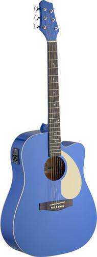 Stagg SA30DCE Electro Acoustic Dreadnought Guitar (Blue)