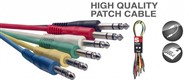 Stagg SPC Stereo Jack Balanced Patch Cable Pack (60cm/2ft, 6 Pack) - SPC060S E
