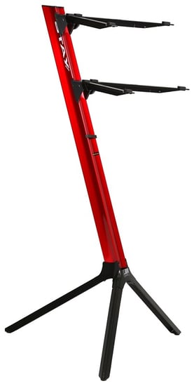 Stay 11002C Slim Series Two-Tier Column Keyboard Stand, Red