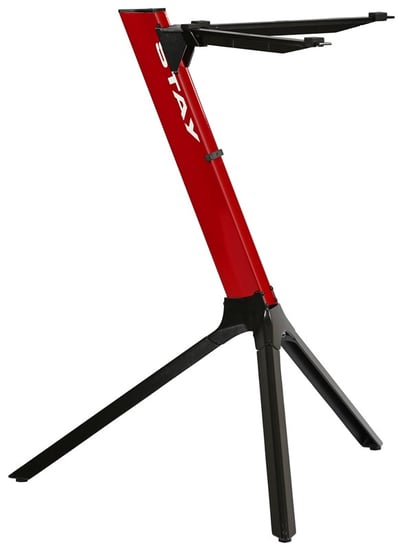 Stay Slim Compact Single-Tier Column Keyboard Stand, Red