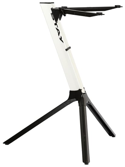 Stay Slim Compact Single-Tier Column Keyboard Stand, White