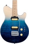 Sterling AX3QM Axis Quilted Maple Sub, Maple Neck, Spectrum Blue