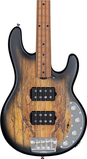 Sterling RAY34HHSM StingRay Bass, Natural Burl Satin