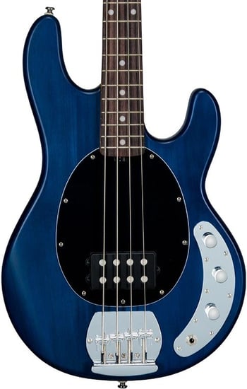 Sterling RAY4 StingRay Sub Bass, Trans Blue Satin