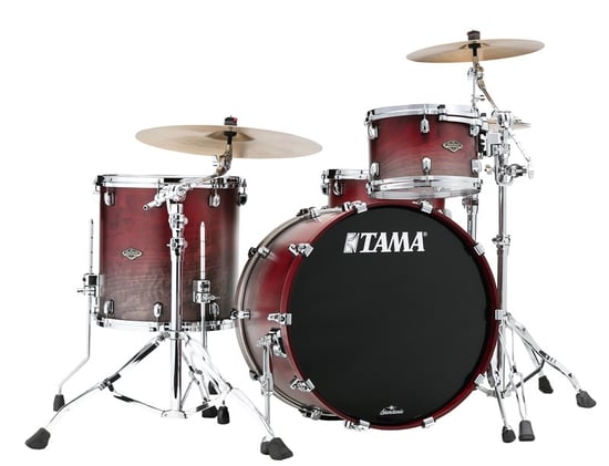 Tama WBS32RZS Starclassic Walnut Birch 3 Piece Shell Pack, Satin Burgundy Fade