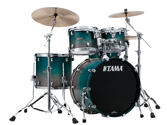 Tama WBS42S Starclassic Walnut Birch 4 Piece Shell Pack, Satin Sapphire Fade