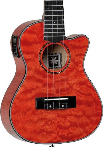 Tanglewood TWT 25 E Tiare Concert Electro Ukulele, Tuscan Sunset Red