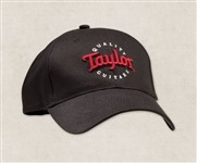 Taylor Black Cap With Red Logo