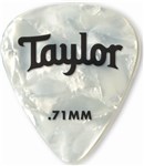 Taylor 80713 Celluloid 351 Picks, .71mm, White Pearl, 12 Pack