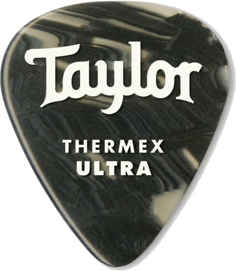 Taylor 80719 Thermex Ultra 351 Picks, 1mm, Black Onyx, 24 Pack