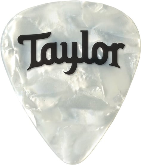 Taylor 80722 Celluloid 351 Picks, .46mm, White Pearl, 72 Pack