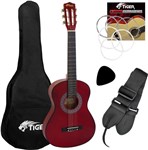 Tiger CLG6-RD, Beginners 1/2 Size Classical Guitar Pack, Red