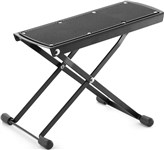 Tiger GST35-BK Height Adjustable Folding Guitar Footstool, Black