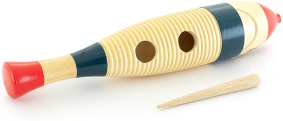 Tiger GUI7-NT, Wooden Fish Guiro, with Wooden Scraper/Beater