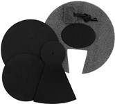 Tiger TDA12-BK, 3 Piece Junior Drum Kit Silencer Pads Set, 12” Bass, 10” Snare, 8” Tom and 10” Cymbal Pads, Black