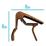 Tiger UACAPO7-LW Ukulele Trigger Capo, Wood Finish