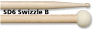 Vic Firth American Custom SD6 Swizzle Wood Tip Drumsticks (Hard Felt Butt)
