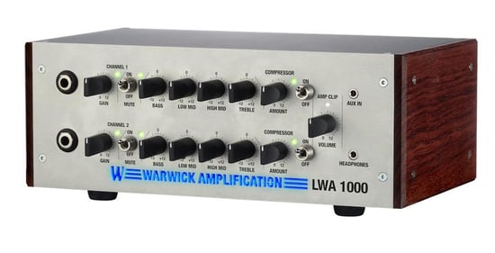 Warwick LWA1000 1000 Watt Light Weight Bass Head (Silver)