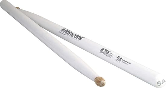 Wincent Hickory Coloured 5A Wood Tip Drumsticks (White)