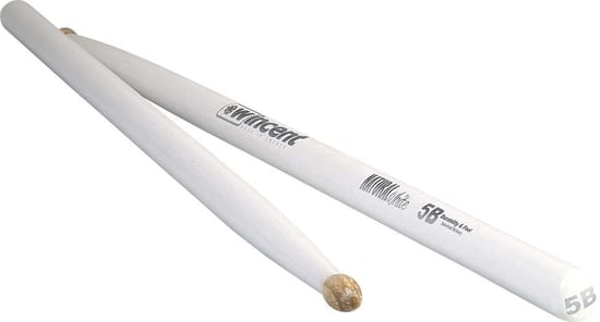 Wincent Hickory Coloured 5B Wood Tip Drumsticks (White)