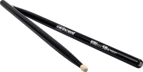 Wincent Hickory Coloured 5B XL Wood Tip Drumsticks (Black)