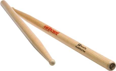 Wincent Hickory RoundTip 5B Wood Tip Drumsticks