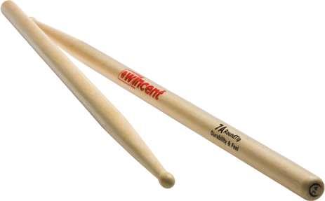 Wincent Hickory RoundTip 7A Wood Tip Drumsticks