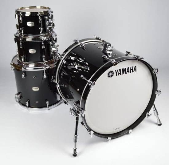 Yamaha Absolute Hybrid Maple Fusion 4 Piece Shell Pack (Solid Black)