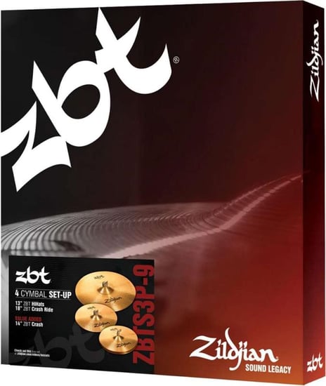Zildjian ZBT Starter Cymbal Box Set Plus 14in Crash - ZBTS3P-9